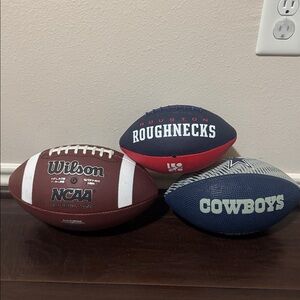 Wilson NCAA Brown and NFL Blue Football and roughnecks!